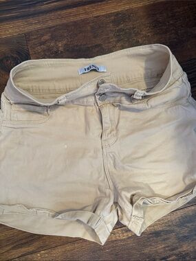 Frenzy Beige Cotton Shorts